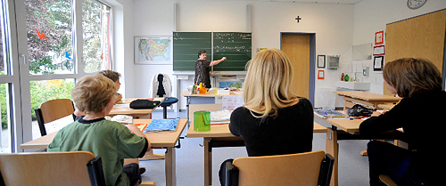 Blick in ein Klassenzimmer der Klinikschule